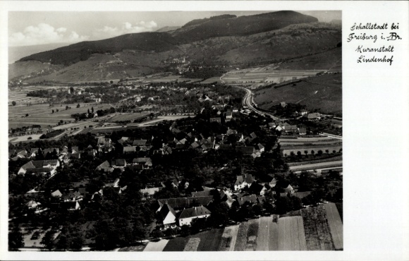 Postcard Schallstadt in the Black Forest Baden, aerial photograph
