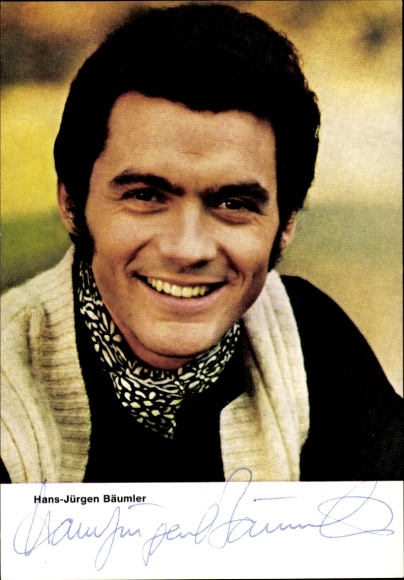 Postcard actor and figure skater Hans-Jürgen Bäumler, portrait, ZDF