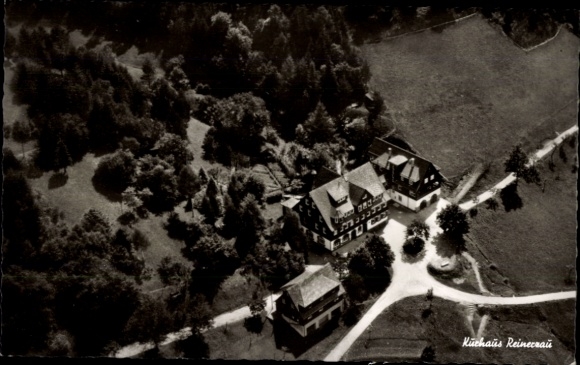 Postcard Freudenstadt in the Black Forest, aerial photograph, Kurhaus Reinerzau