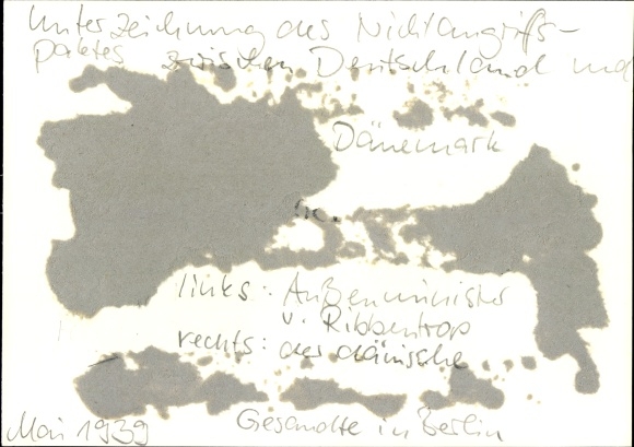 Photo Hoffmann, German Danish Non-Aggression Pact, Berlin, von Ribbentrop, von Zahle, May 1939