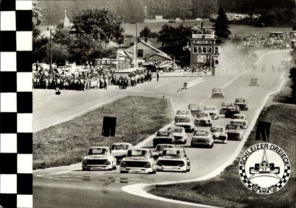 Ak Schleiz in Vogtland Thüringen, triangelrace, start van de bekerloop voor toerwagens in 1976
