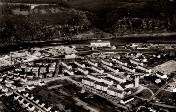 Postcard Wertheim am Main, aerial photograph