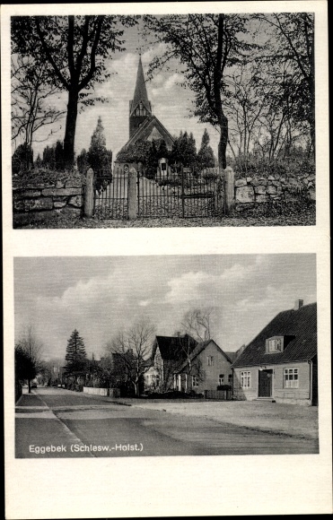 Ak Eggebek Kreis Flensburg, Kirche, Straßenansicht