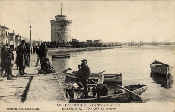 KP Thessaloniki Grecja, promenada portowa i Biała Wieża