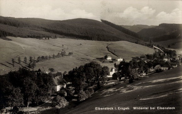 Postcard Eibenstock in the Ore Mountains Saxony, Ore Mountains, Wildental near Eibenstock