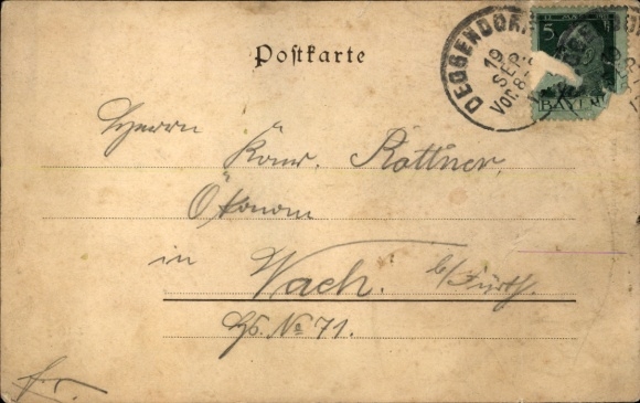 Postcard Lohberg in the Bavarian Forest, general view, Ossa
