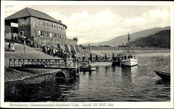 Ak Heimbach in der Eifel, Rurtalsperre Schwammenauel, Anlegestelle, Der Seehof