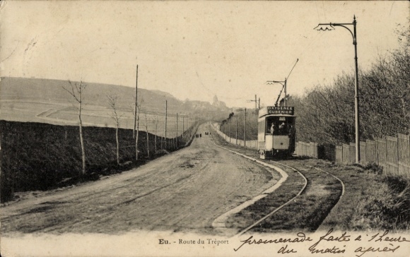 Postcard Eu Seine Maritime, Route de Treport
