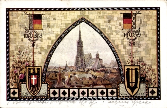 Passepartout PC Vienna, St. Stephen's Cathedral, 10th German Singers' Festival 1928