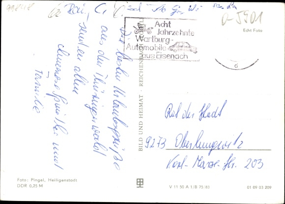 Postcard Farnroda in Thüringen, city view, pond, street section
