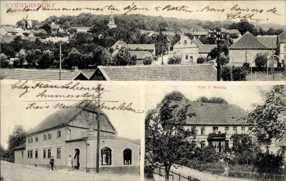 Postcard Sommersdorf Saxony-Anhalt, Villa Hosang, Goedecke Estate, general view