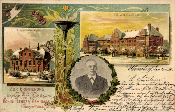Chromo-Litho Wunstorf in Lower Saxony, 25th anniversary of the teachers' seminar, preparatory institute