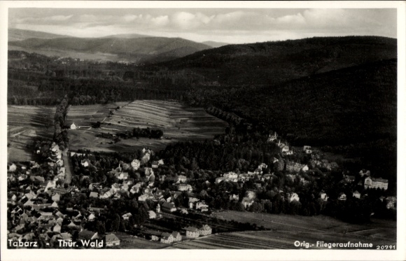 Postcard Tabarz in the Thuringian Forest, aerial photograph