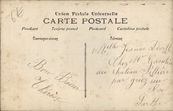 Letters Postcard First Name Jeanne, Woman, Flowers