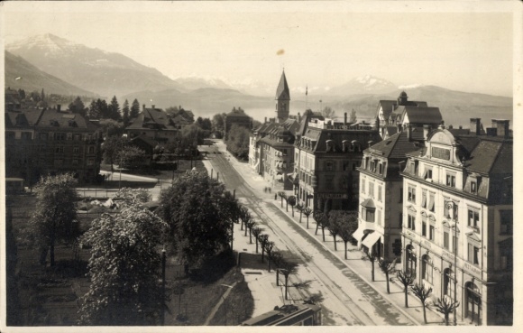 Miasto KP Zug Szwajcaria, droga alpejska