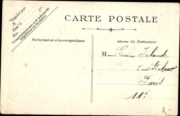 Embossed Postcard L&#39;Aigle blesse de Waterloo