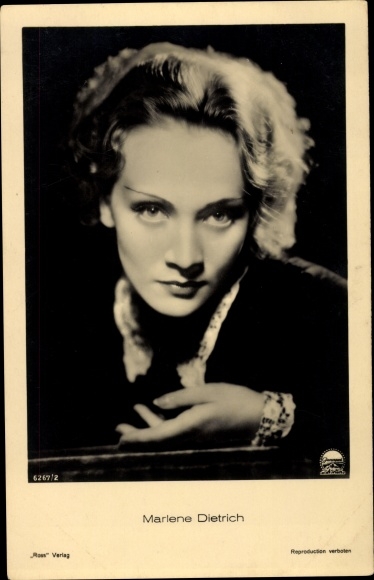 Actrice Marlene Dietrich, portret, Ross Verlag 6267/2