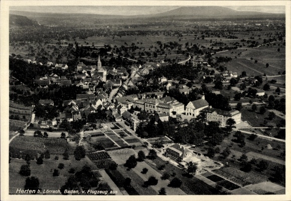 Ak Herten Rheinfelden in Baden, Fliegeraufnahme, St. Josephs Anstalt