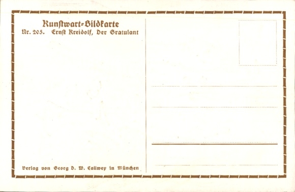 Artist Postcard Kreidolf, Ernst, grasshopper couple, congratulator, art steward picture card no. 205