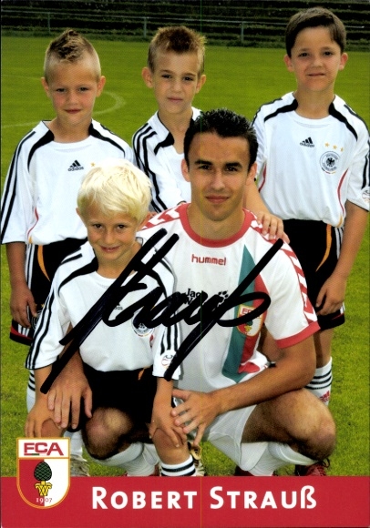 Autogrammkarte Fußballer Robert Strauß, FC Augsburg, Autogramm