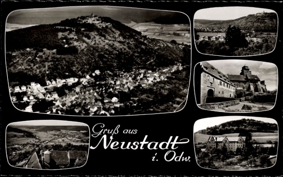 Postcard Neustadt Breuberg im Odenwald, aerial photograph