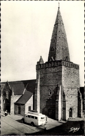 Postcard Lamor-Plage, Notre-Dame church