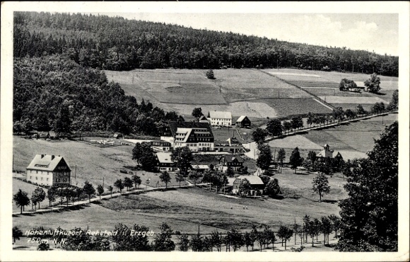 Postcard Rehefeld Zaunhaus Altenberg in the Ore Mountains, total view