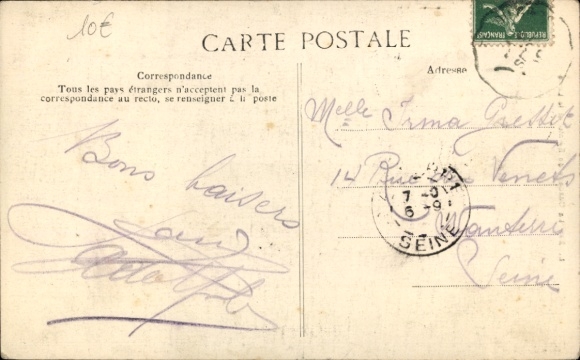 Postcard Loué Sarthe, Cascade de Syratu
