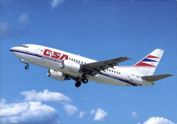 Ak Passagierflugzeug CSA Czechoslovak Airlines, Boeing B 737-500, OK-XGE