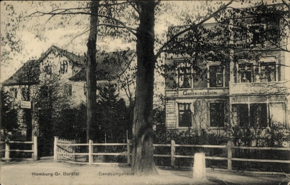 Postcard Hamburg Groß Borstel, convalescent home