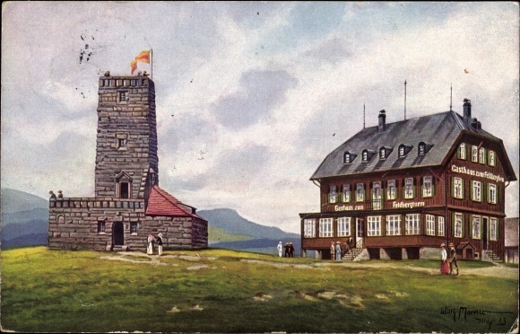 Artist PC Moralt, Willy, Feldberg, Inn zum Feldbergturm with Friedrich Luisen tower