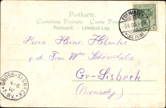 Artist Postcard plate with glow material, advertising, man ironing