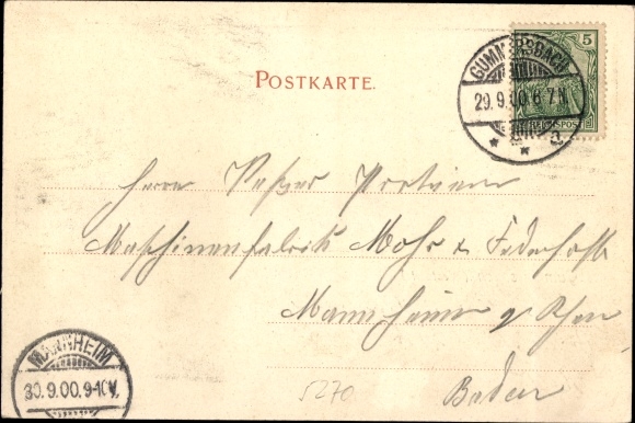 Postcard Gummersbach in the Oberberg district, panorama, west side, factory