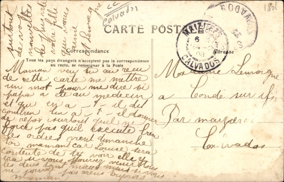 Postcard Saint Pierre sur Dives Calvados, School for Boys