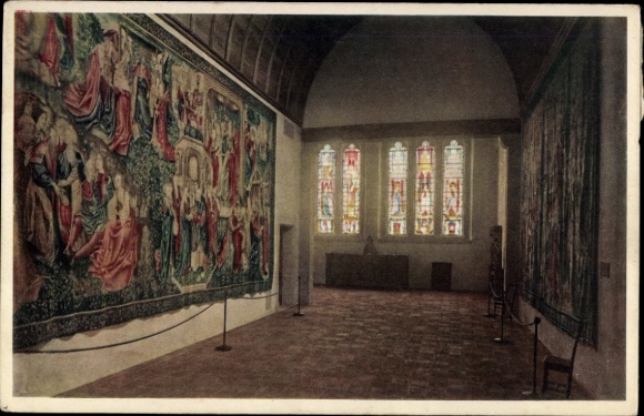 Postcard New York City USA, Boppard Room in The Cloisters, Metropolitan Museum of Art