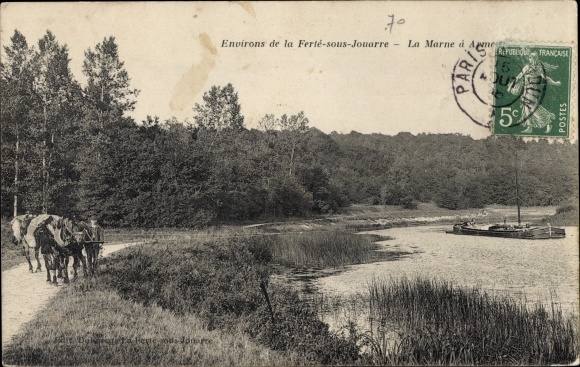 Ak La Ferté sous Jouarre Seine et Marne, La Marne