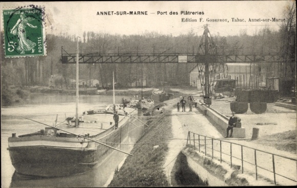 Ak Annet Seine et Marne, Port des Platreries