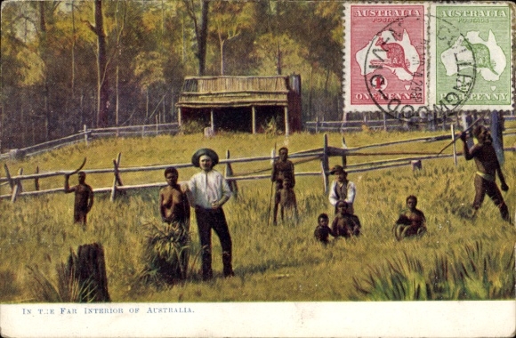 Ak Australien, Im fernen Landesinneren