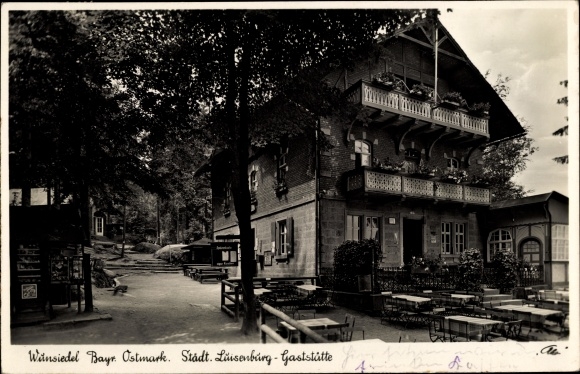Ak Wunsiedel Fichtelgebirge, stadsrestaurant Luisenburg
