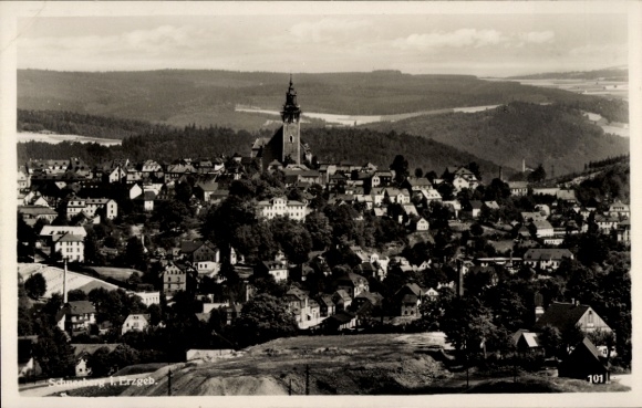 Ak Schneeberg Neustädtel im Erzgebirge, Panorama