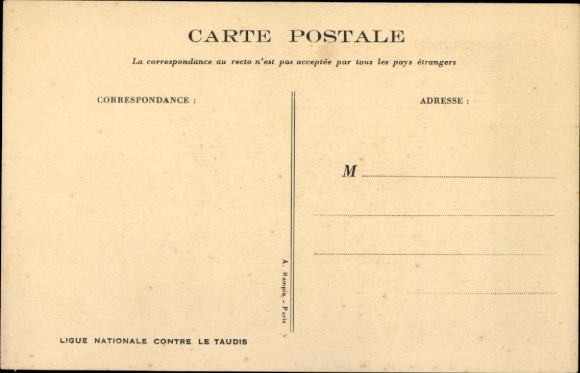 Artist Postcard Poulbot, Francisque, children, trash can, flies