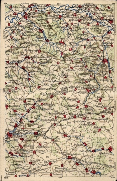 Landkarten Ak Lichtenfels am Main Oberfranken, Scheßlitz in Oberfranken, Umgebung