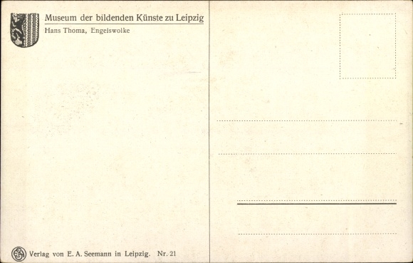 Artist Postcard Thoma, Hans, Engelswolke