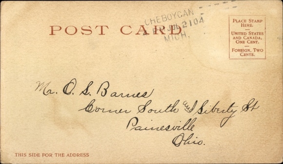Postcard steamer City of Mackinac