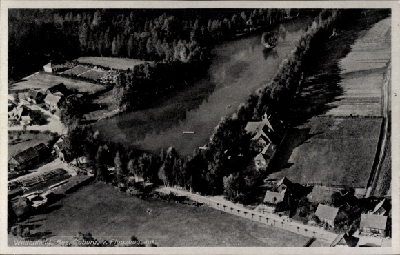Ak Wildenheid Neustadt bei Coburg Oberfranken, Fliegeraufnahme