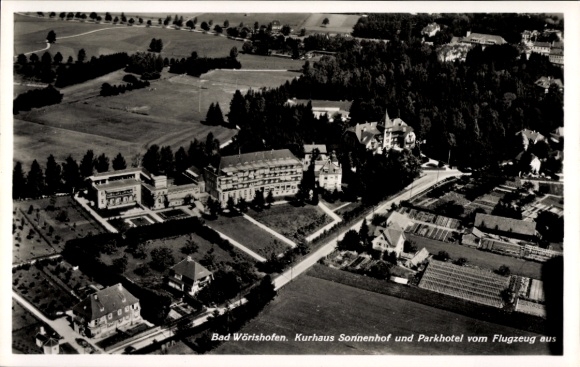 Postcard Bad Wörishofen in Unterallgäu, aerial photograph