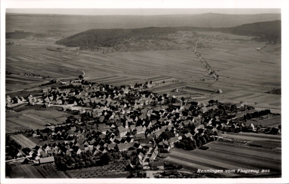 Ak Renningen in Württemberg, luchtfoto