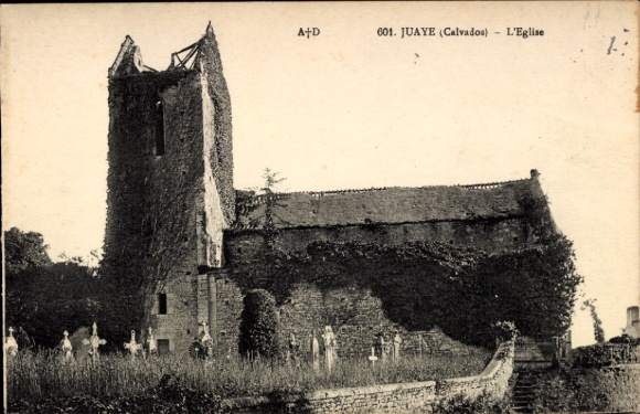 Ak Juaye Calvados, Kirche, Ruine