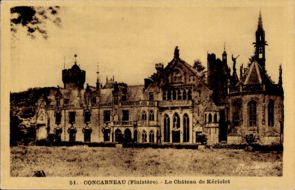 Postcard Concarneau Finistère, Chateau de Keriolet