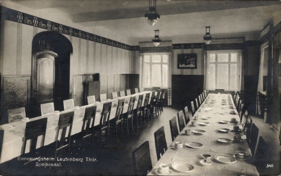 Ak Leutenberg in Thüringen, Speisesaal im Genesungsheim